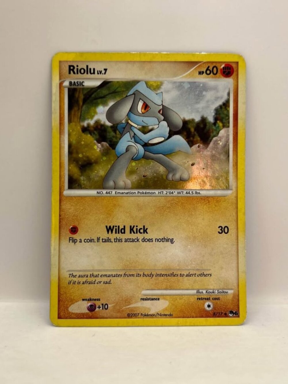 2007 Riolu 8/17 Holo Swirl POP Series 6